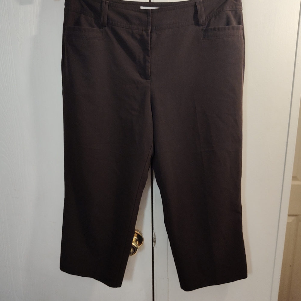 Woman's Dressbarn Dark Brown Capris